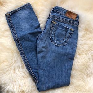 True Religion 🔅 straight leg distressed denim